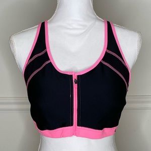 Champion Zip-Front Mesh Sports Bra